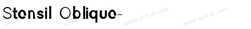 Stensil Oblique字体转换